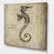 Designart - Seahorse Old Style Sketch - Nautical & Coastal Canvas Wall Art
